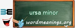 WordMeaning blackboard for ursa minor
